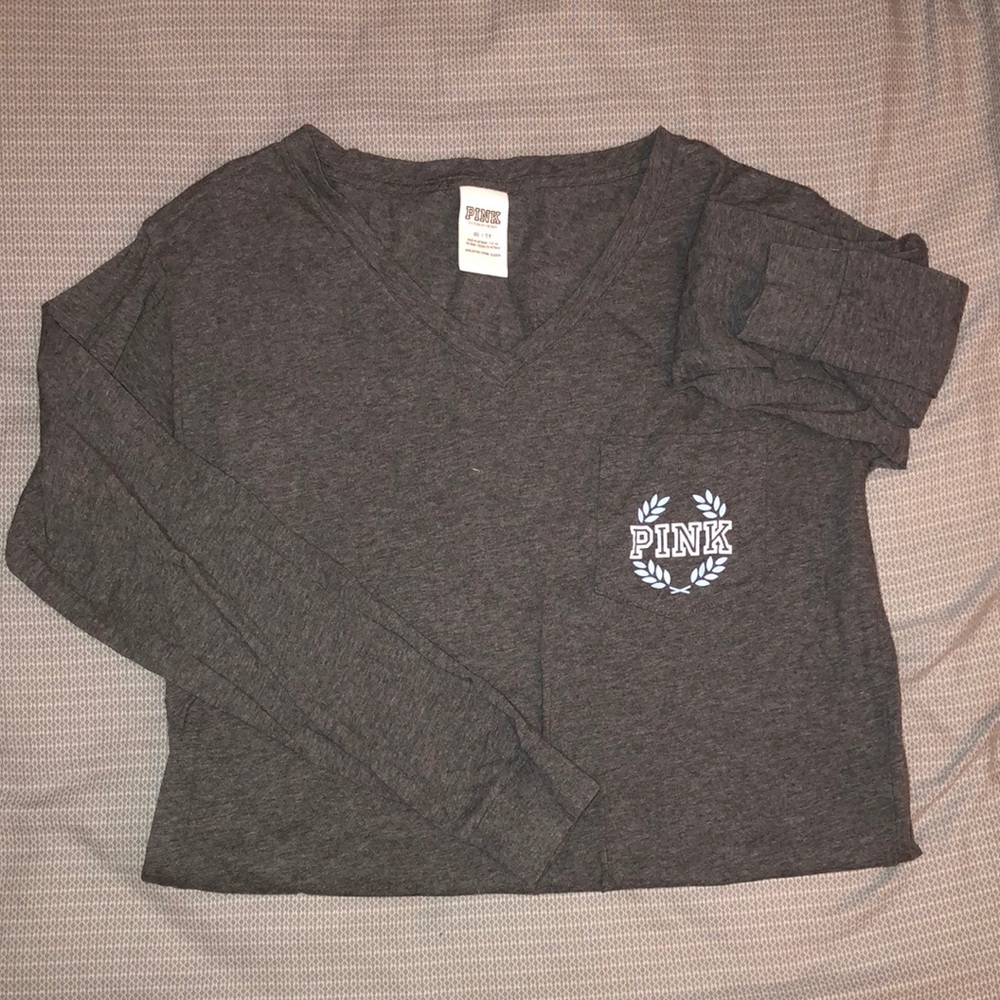 PINK v-neck long sleeve